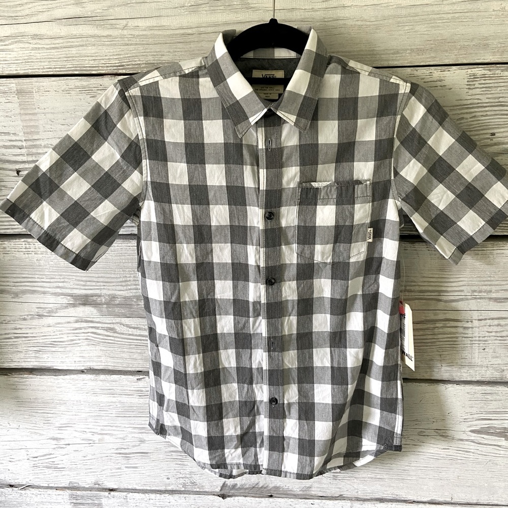 Vans checker button down shirt